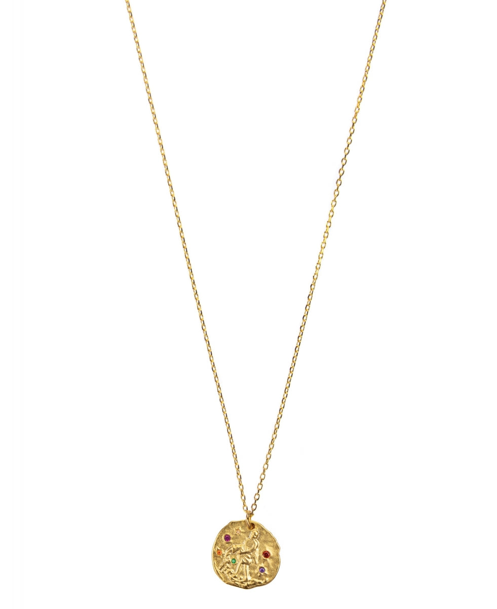 Louis Vuitton Medallion Engraved Zodiac Mouse Necklace Aq6131 woman